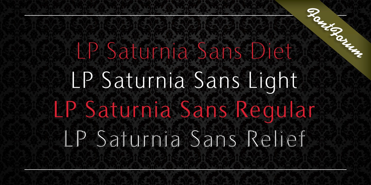Przykład czcionki LP Saturnia Regular